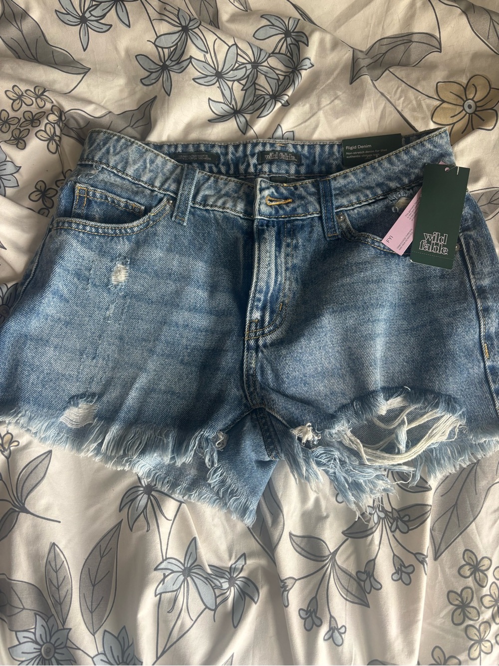 Target Wild Fable Light Blue Distressed Denim Shorts